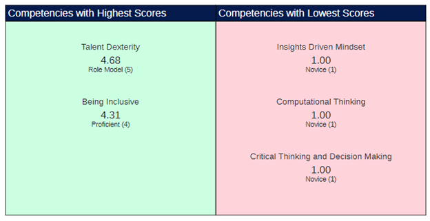 assessment Competency Scores